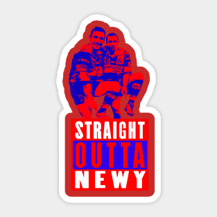 Newcastle Knights - The Johns Boys - Joey Johns & Matty Johns - STRAIGHT OUTTA NEWY Sticker